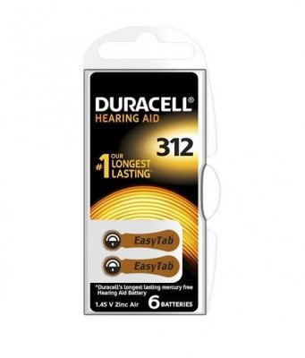 Duracell DA312 PR41 baterie do naslouchadel 6ks