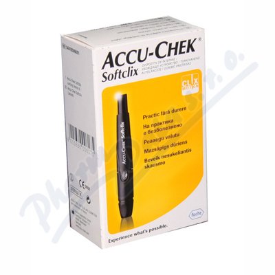 AUTOLANCETA ACCU-CHEK SOFTCLIX ODBĚROVÉ PERO PRO BEZBOLESTNÝ VPICH,NASTAVENÍ HLOU