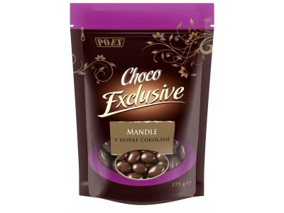 Poex Mandle v hořké čokoládě 175 g