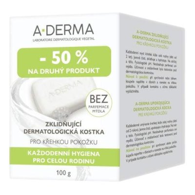 A-DERMA Zklidňující dermatologická kostka DUO 100g