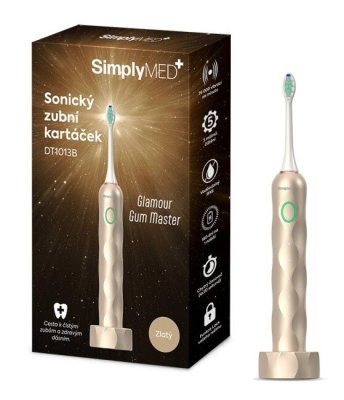 SimplyMed Sonický zubní kartáček DT1013B zlatý