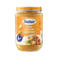 Sunar příkrm Mrkev s hovězí+bram.od ukon.6m+ 190g
