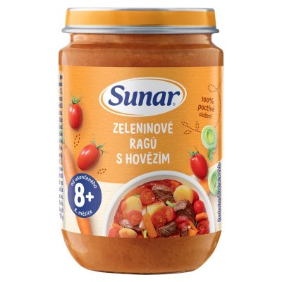 Sunar příkrm Zeleninové ragú s hovězím od ukončení 8m+ 190g