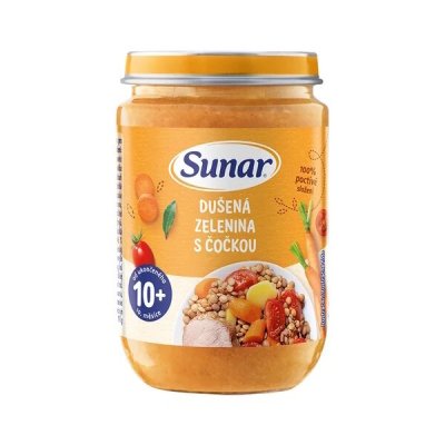 Sunar příkrm Dušená zelen.s čoč.od ukon.10m+ 190g