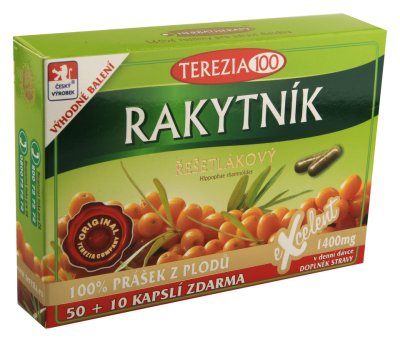 Terezia Company Rakytník řešetlákový 100% prášek z plodů 60 kapslí