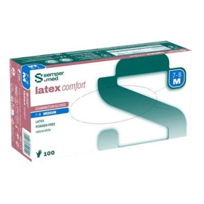 Rukavice vyš.Sempermed LatexComfort nepudr.M/100ks