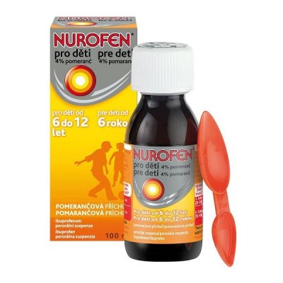 NUROFEN PRO DĚTI 4% POMERANČ - 40MG/ML POR SUS 100ML