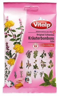 TOPVET -švýcar.bonbóny VITALP šalvěj bez cukru 75g