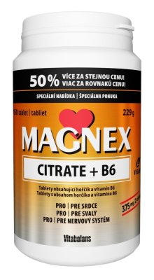 Magnex citrate 375 mg+B6 tbl.100+50