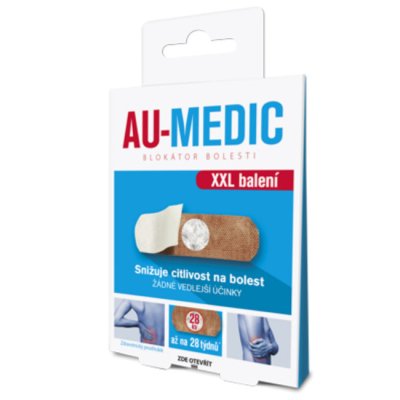 Au-Medic blokátor bolesti náplasti (crystal tape) 28 ks