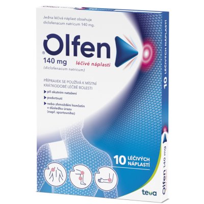 OLFEN 140 MG LÉČIVÉ NÁPLASTI - 140MG EMP MED 10