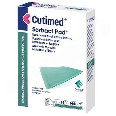 Cutimed Sorbact Pad antimikrobiální savá komprese 10x10cm 40ks