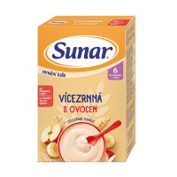 Sunar Cereální kaše vícezrnná s ovocem od ukončení 6. měsíce 210g Sunar Cereální kaše vícezrnná s ovocem od ukončení 6. měsíce 210g
