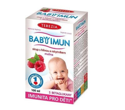 Terezia BABY IMUN s hlívou a rakytníkem příchuť malina sirup 100 ml