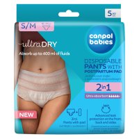 Canpol babies Poporodní kalhotky s vložkou S/M 5ks