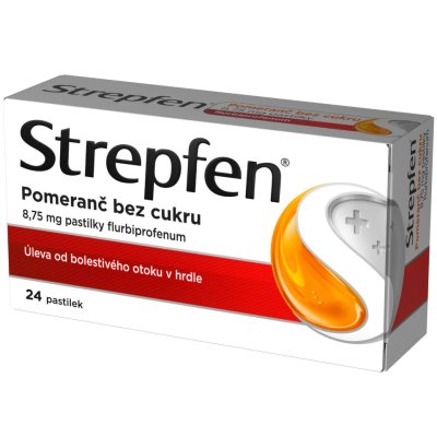 STREPFEN POMERANČ BEZ CUKRU 8,75 MG PASTILKY - 8,75MG PAS 24