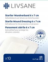 LIVSANE náplast sterilní na oděrky 6x7cm 10ks