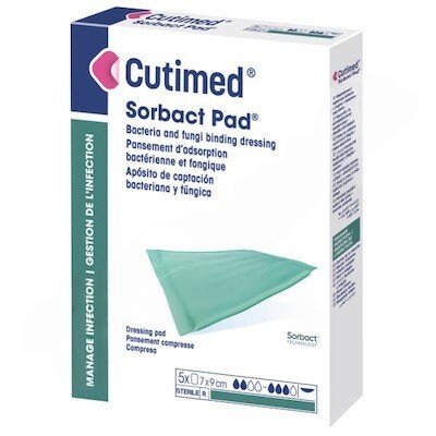Cutimed Sorbact Pad antimikrobiální savá komprese 7x9cm 5ks