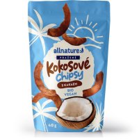 Allnature Kokosové chipsy pražen.s kakaem BIO 40g Allnature Kokosové chipsy pražen.s kakaem BIO 40g