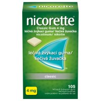 Nicorette Classic Gum 4 mg léčivá žvýkací guma 105 žvýkaček