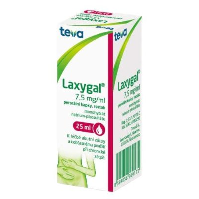 Laxygal 7,5 mg/ml perorální kapky, roztok 25 ml Laxygal 7,5 mg/ml perorální kapky, roztok 25 ml