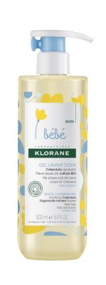 Klorane Bébé jemný mycí gel s měsíčkem 500 ml