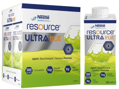 RESOURCE ULTRA FRUIT HIGH PROTEIN PŘÍCHUŤ JABLKO POR SOL 4X200ML