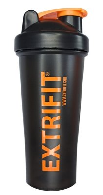 Extrifit Šejkr 600 ml černý, oranžové logo