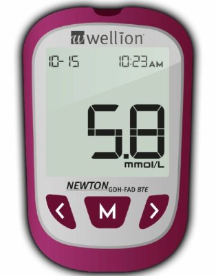 Wellion NEWTON GDH-FAD (BTE) Glukometr, kompletní set