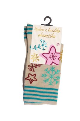 BENU Ponožky Zima dětské béžové vel.34-37