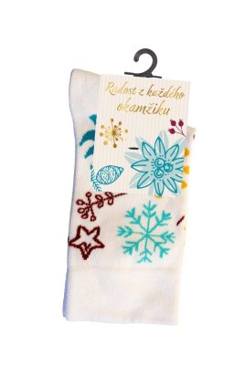 BENU Ponožky Zima dámské bílé vel.38-41