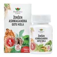 Ženšen Ashwagandha Gotu kola cps.60 EkoMedica