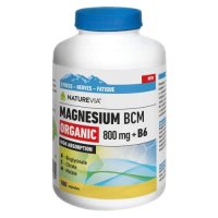 NatureVia Magnesium Organic BCM 800mg +B6 cps.180