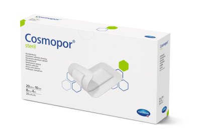 NÁPLAST HYPOALERGENNÍ COSMOPOR STERILNÍ S POLŠTÁŘKEM, 10X20CM, 25 KS