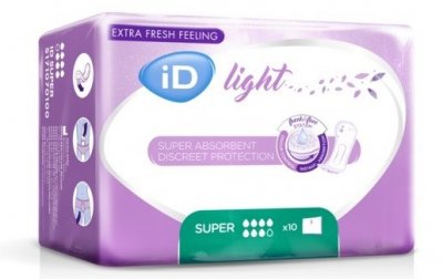 VLOŽKY ABSORPČNÍ ID LIGHT SUPER 860ML,COTTON FEEL,JEDNOTLIVĚ BALENÉ,10KS