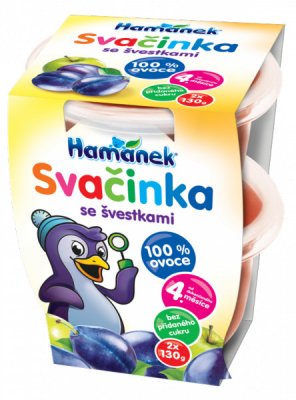 Hamánek Svačinka se švestkami 100% ovoce 2x130g