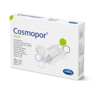 NÁPLAST HYPOALERGENNÍ COSMOPOR STERILNÍ 7,2X5CM,S POLŠTÁŘKEM,S HYDROFÓBNÍ MIKROSÍŤKOU,10KS