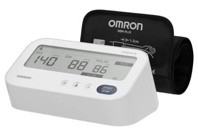 Tonometr digi.OMRON M3 Comfort AFib pažní+zdroj