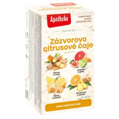 Apotheke Premier Zázvorovo citrusové čaje 20 sáčků