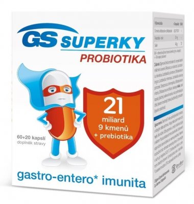 GS Superky probiotika 60+20 kapslí