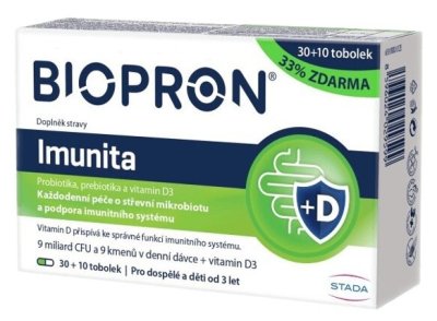 Biopron Imunita probiotika + vitamin D tob.30+10