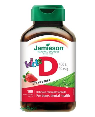 Jamieson Vitamín D3 Kids jahoda 100 cucacích tablet