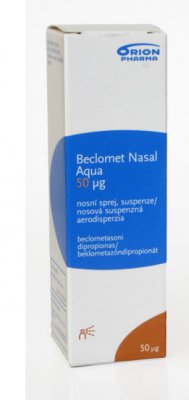 BECLOMET NASAL AQUA 50 MCG, NOSNÍ SPREJ 50MCG/DÁV nosní podání SPR SUS 1X9ML/70DÁV