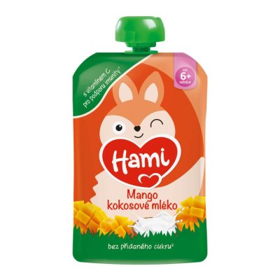Hami Mango kokosové mléko kapsička 100g 6m+