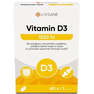 LIVSANE Vitamin D3 1520 IU měkké tobolky 60ks