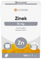 LIVSANE Zinek 15mg tbl.100
