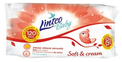 Vlhčené ubrousky LINTEO BABY Soft&cream 120ks