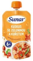 Sunar Kapsička Kuskus se zelen.a kuřetem 6m+ 120g