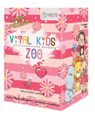 Vieste Vital Kids ZOO Multivit.bonbon.12x12+pexeso