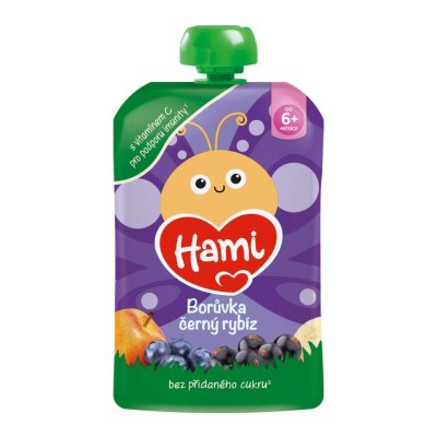 Hami Borůvka Černý rybíz kapsička 100g 6m+